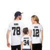  Asociați tricoul personalizat cu numărul Family Look